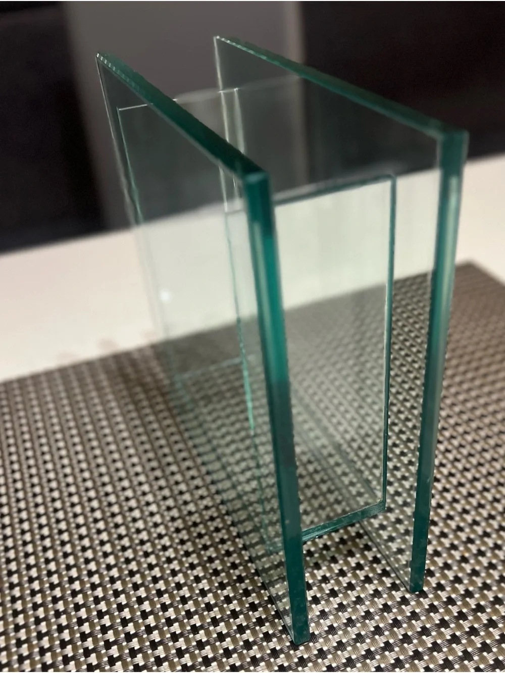 Clear Glass Bath Organizer - Transparent Glass Storage